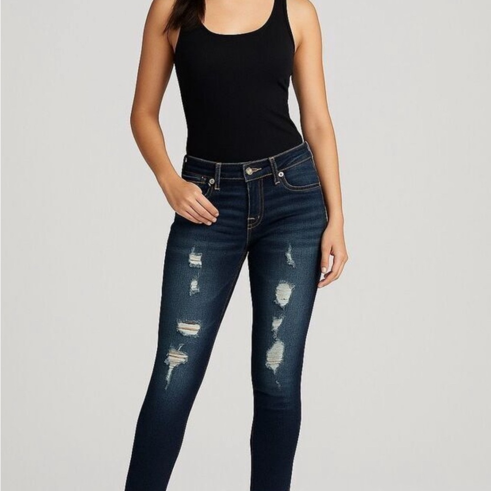 True Religion Halle mid-rise distressed capri jeans.